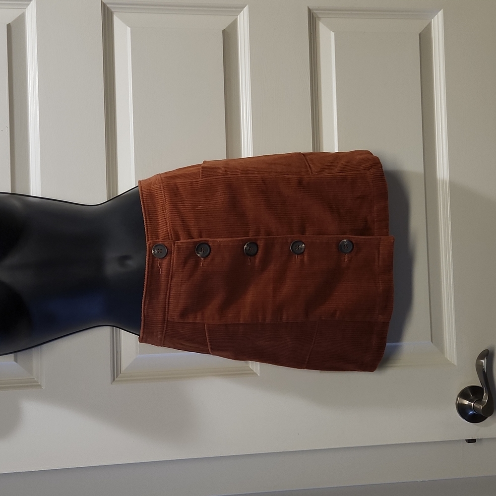 Corduroy Burnt Orange Skirt